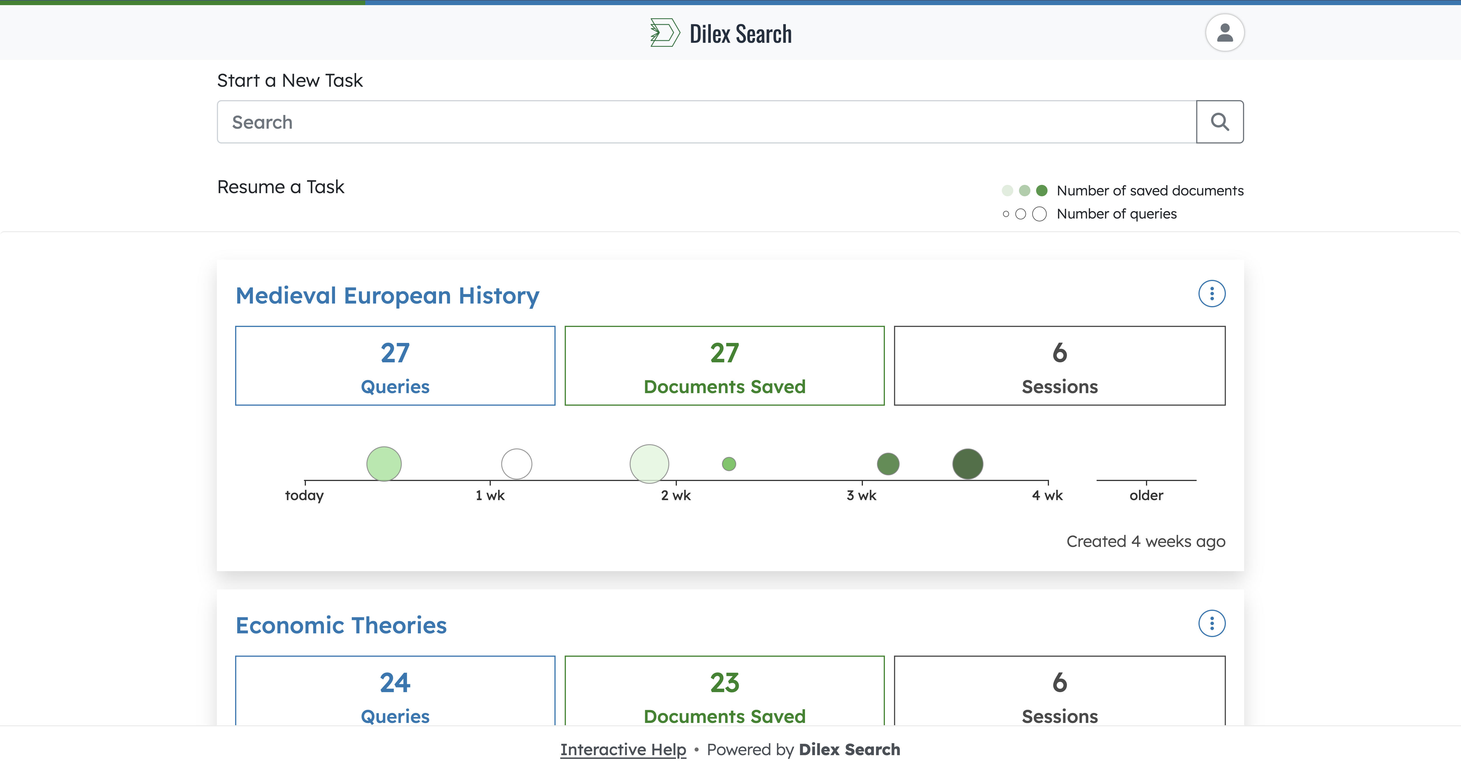 Home page with the search input field ready for a query